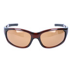 Angled Square Sport Sunglasses // Brown