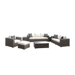 Lusso // Sofa Set (Black-White + White)