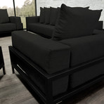 Nubis // Loveseat // Black (Black + Black)