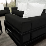 Nubis // Loveseat // Black (Black + Black)