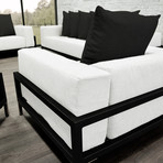 Nubis // Loveseat // Black (Black + Black)