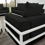 Nubis // Loveseat // White (Black + Black)