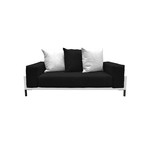 Nubis // Loveseat // White (Black + Black)