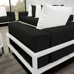 Nubis // Loveseat // White (Black + Black)