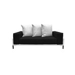 Nubis // Loveseat // White (Black + Black)