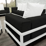 Nubis // Loveseat // White (Black + Black)