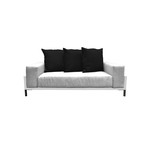 Nubis // Loveseat // White (Black + Black)