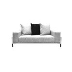 Nubis // Loveseat // White (Black + Black)