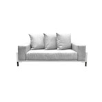 Nubis // Loveseat // White (Black + Black)