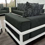 Nubis // Loveseat // White (Black + Black)