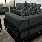 Nubis // Loveseat // Black (Black + Black)