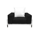 Nubis // Lounge Chair // White (Black + Black)