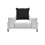 Nubis // Lounge Chair // White (Black + Black)