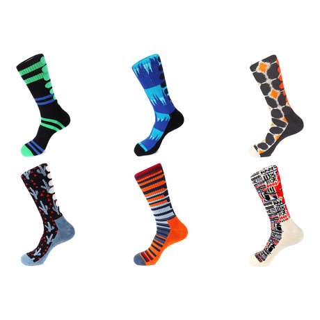 Athletic Socks // Safari Wave // Pack Of 6