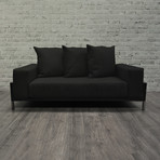 Nubis // Loveseat // Black (Black + Black)