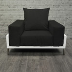 Nubis // Lounge Chair // White (Black + Black)