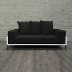 Nubis // Loveseat // White (Black + Black)