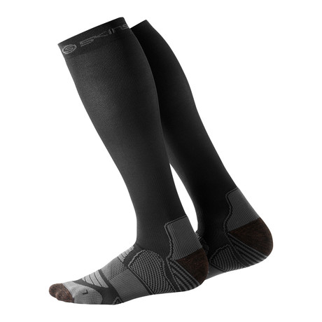 Running Compression Socks // Black + Pewter (Large)
