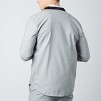 Zip-Up Shirt Jacket // Sage (XL)