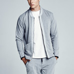 Panel Zip Sweat Jacket // Gray (XL)