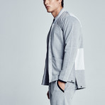 Panel Zip Sweat Jacket // Gray (XL)