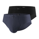 Brief // Black + Gray // Pack of 2 (2XL)