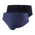 Brief // Black + Navy // Pack of 2 (XL)