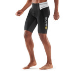 TRI400 Triathlon Compression Shorts // Black + White (XSmall)
