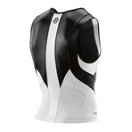 TRI400 Triathlon Compression Top // Black + White (XSmall)