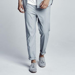 Cropped Linen Pants // Gray (32WX30L)