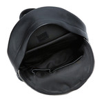 Italian Pebble Leather Backpack // Black