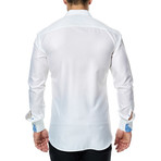 Link Texture Long-Sleeve Button-Up // White (M)