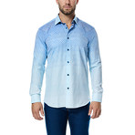 Aztec Ombre Long-Sleeve Button-Up // Blue (S)