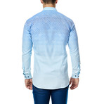 Aztec Ombre Long-Sleeve Button-Up // Blue (S)