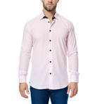 Marled Long-Sleeve Button-Up // Pink (S)