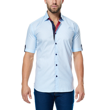 Fresh L Short Sleeve Button Up Shirt // Light Blue (3XL)