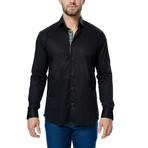 Luxor Fluo Paint Dress Shirt // Black (XL)