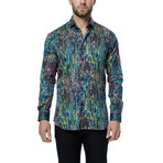 Splatters Long-Sleeve Button-Up // Multi (S)