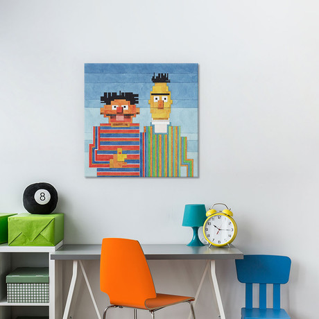 Bert And Ernie (18"W x 18"H x 0.75"D)