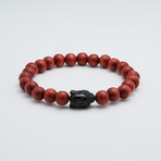 Buddha Wood Bracelet // Black