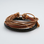 Paired Leather Bracelet Set