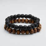 Buddha Wood Bracelet Set