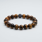 Tiger Eye + Cubic Zirconia Bracelet