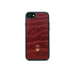 Crocodile Case // Red (iPhone SE)
