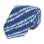Pebbles Tie // Blue + White