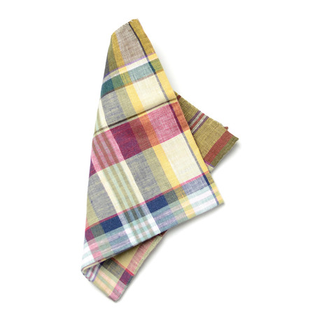 Meitner Pocket Square // Red + Yellow + Purple