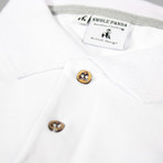 Deluxe Bamboo Polo Shirt // Arctic White (M)