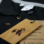 Deluxe Bamboo Polo Shirt // Black (S)