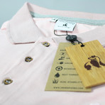 Deluxe Bamboo Polo Shirt // Rosa Pink (S)