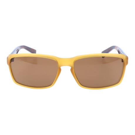 Thick Rim Rectangular Sunglasses // Tan + Tortoise